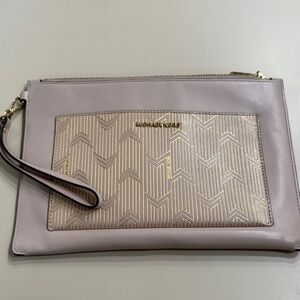 Michael Kors Lavender and Gold Clutch